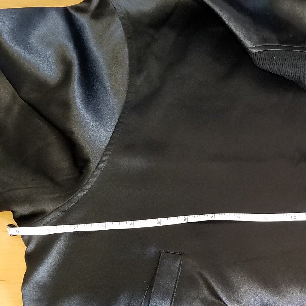 Edited by Remi Bader - Women's Satin-Style Bomber Jacket - Size XL - Black -NEW! - Picture 3 of 11